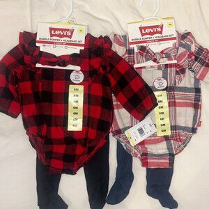 NWT Baby Girl Levi's Sets - 6 Months